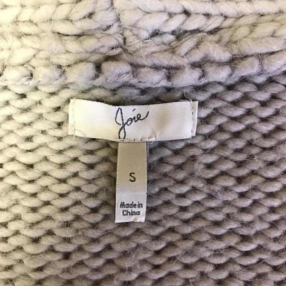 Joie Beige Brunone Wool Alpaca Blend Cardigan S